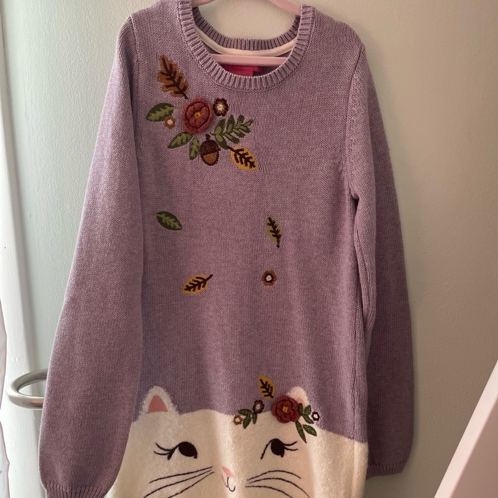 Isaac Mizrahi Girls Purple Sweater Dress M 6/7